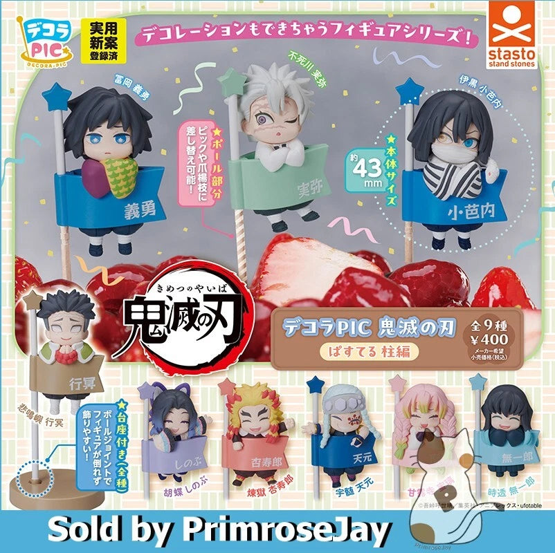 Demon Slayer Decora Pic Pastel Hashira Complete Set Figure Pick Stand