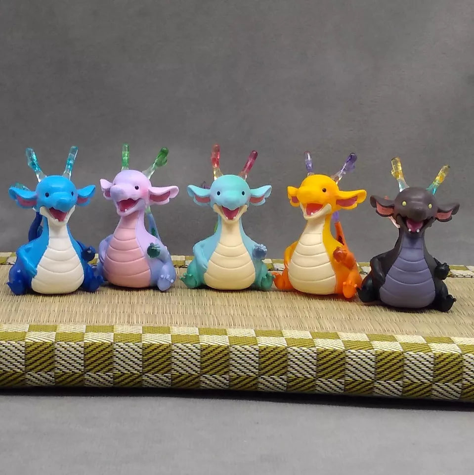 Rainbow Dragon Mini Mascot Figure v2 Complete Set of 5 Capsule Toy Gacha