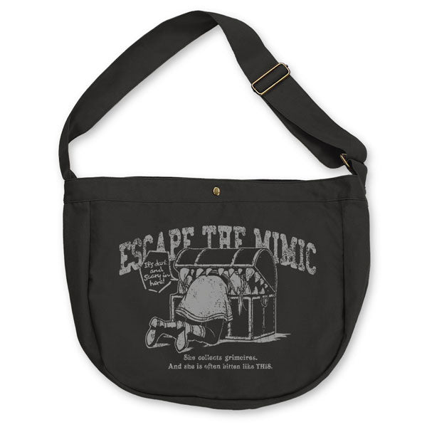 Frieren Shoulder Bag Getting Eaten by Mimic Crossbody Canvas Newspaper Bag