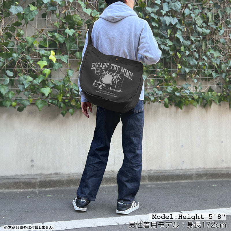 Frieren Shoulder Bag Getting Eaten by Mimic Crossbody Canvas Newspaper Bag
