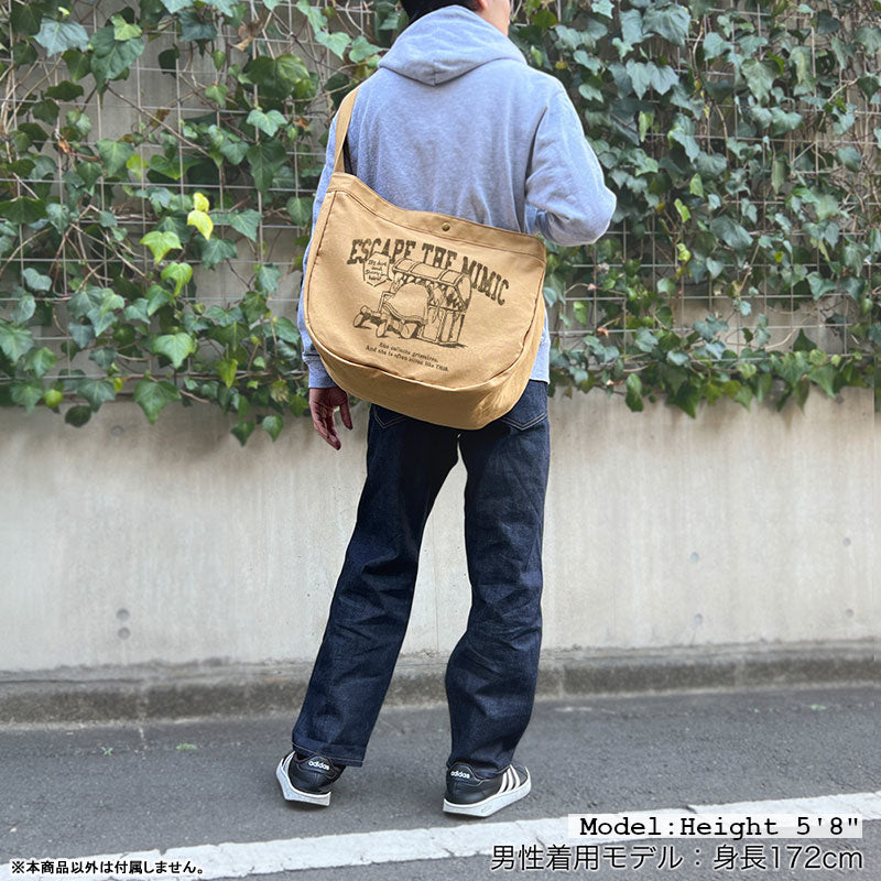 Frieren Shoulder Bag Getting Eaten by Mimic Crossbody Canvas Newspaper Bag