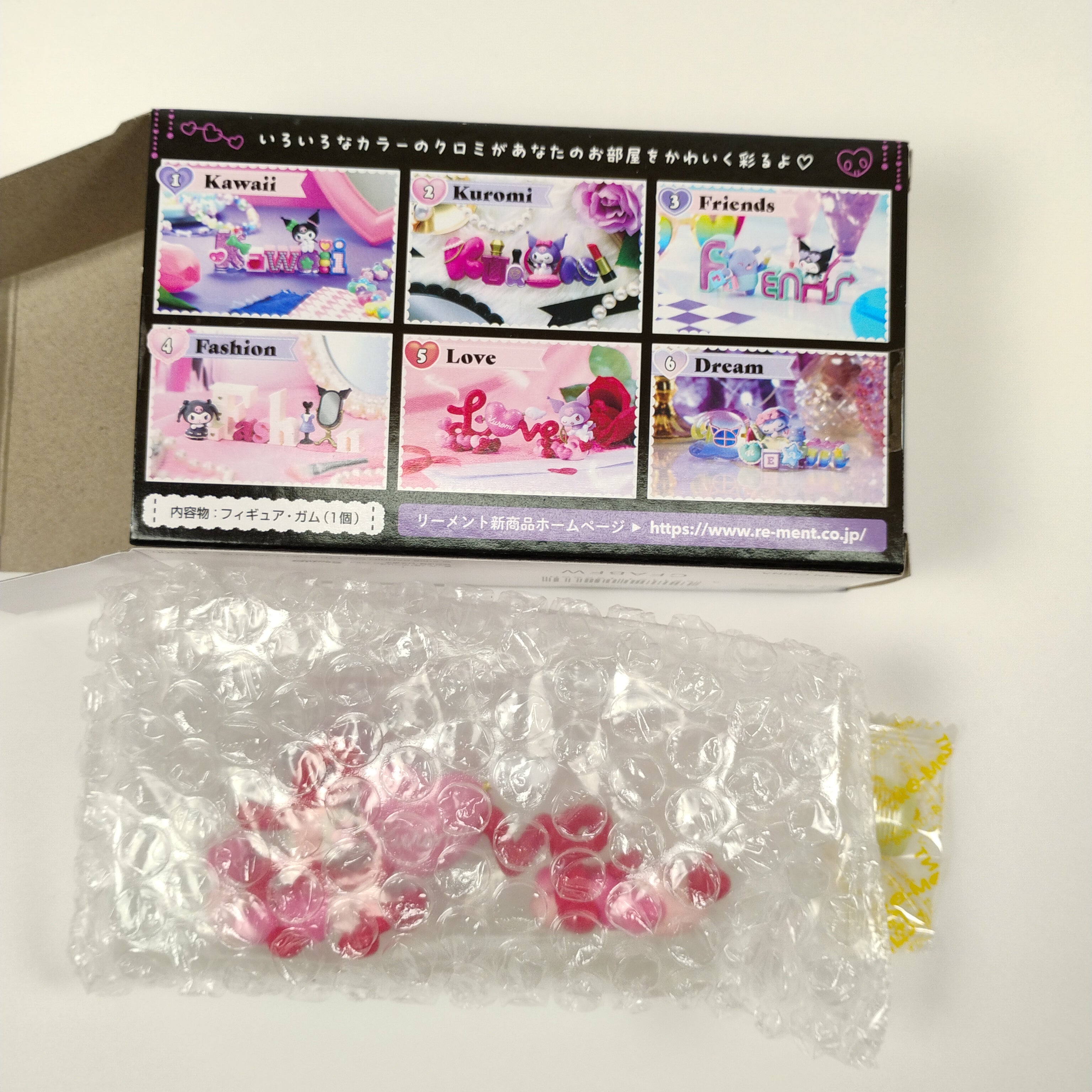 Re-Ment Kuromi Words Collection #5 LOVE Sanrio Toy Figure Mascot Decor Open Box