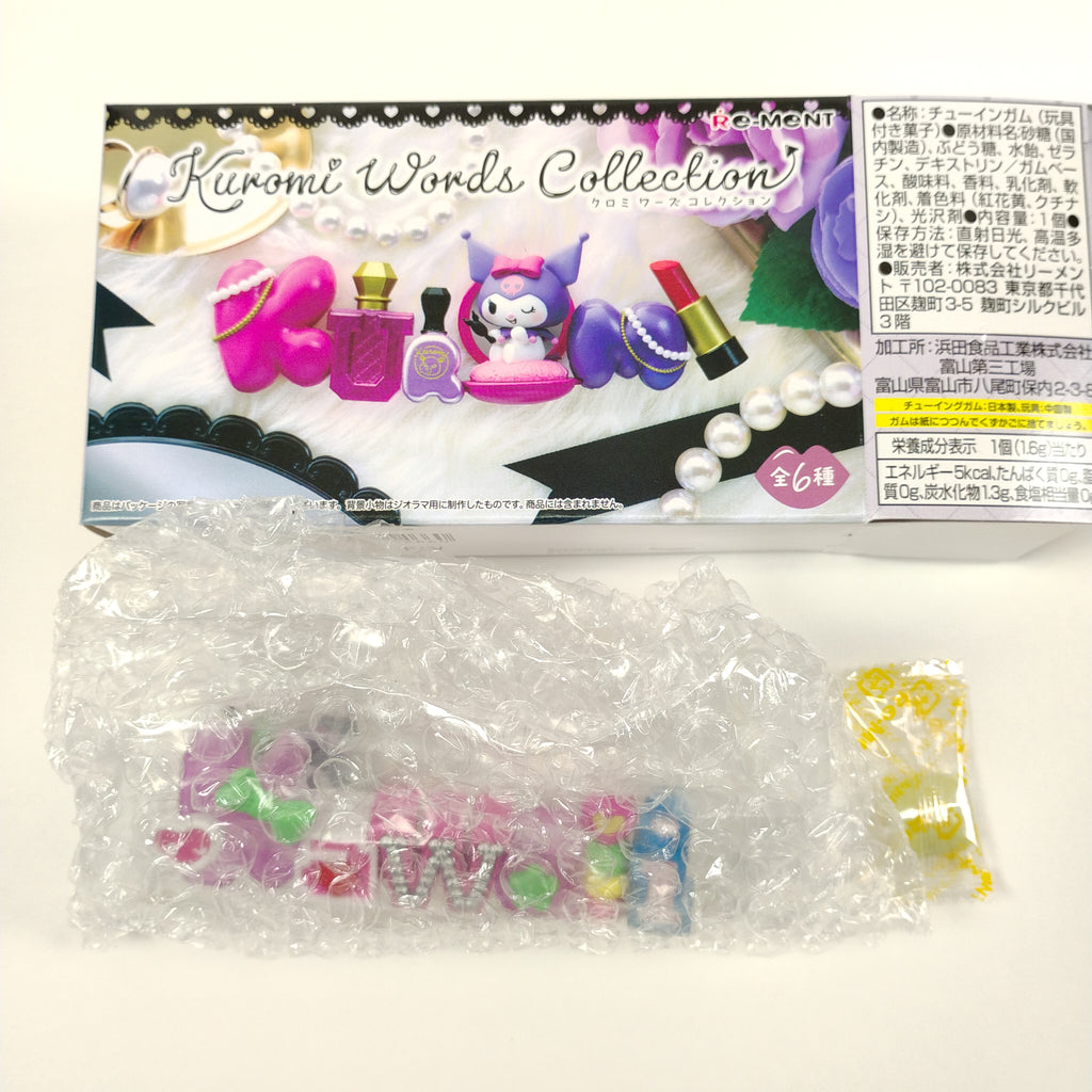 Re-Ment Kuromi Words Collection KAWAII Sanrio Toy Figure Mascot Decor Open Box