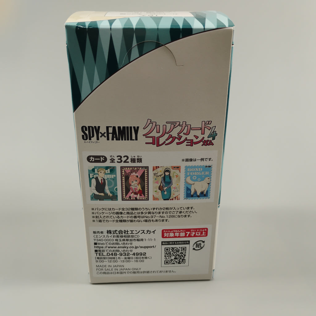 Spy x Family Clear Card Collection Gum Vol.4 16pk W/Bonus Card First Press
