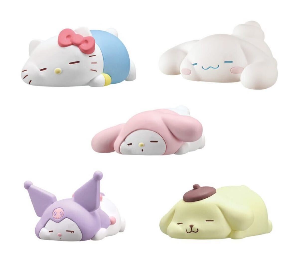 Sanrio Characters Funyumaru Style Figure Mattari Mix Complete Set
